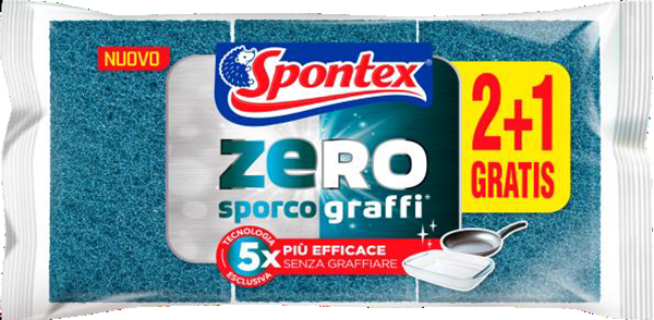 SPUGNA SPONTEX ZEROGRAFFI x2+1PZ